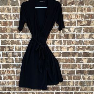 Black wrap dress